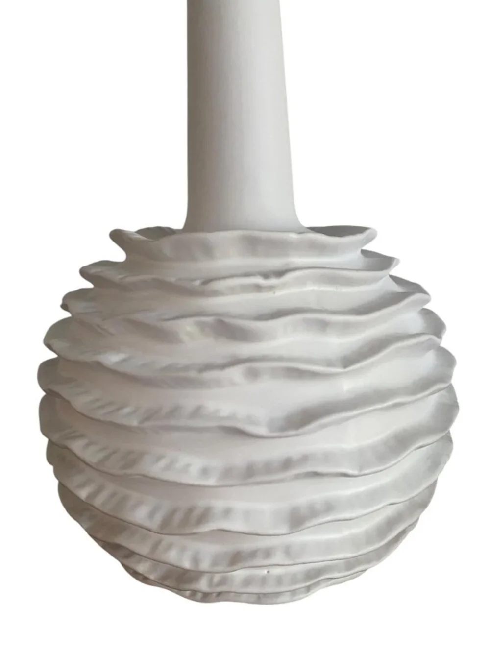 Wildwood Piper Blanca Vase Sculptural White Ceramic Vase Designer Home Décor Coa